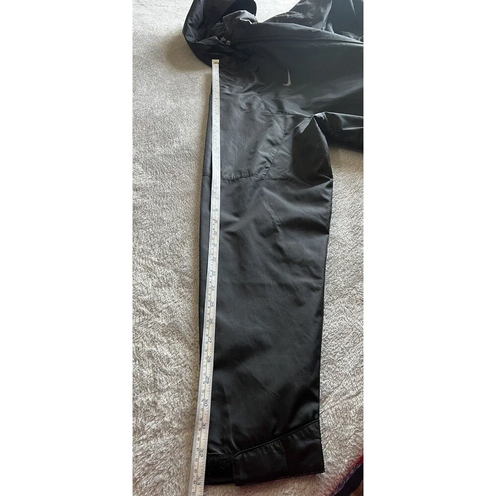 Nike Storm-FIT  Hooded Windbreaker/Rain Jacket Men’s S Black Full-Zip Reflective